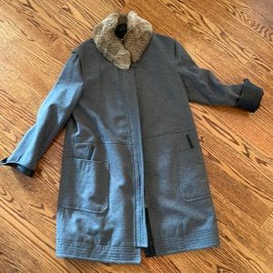 DKNY Grey wool coat. size S.